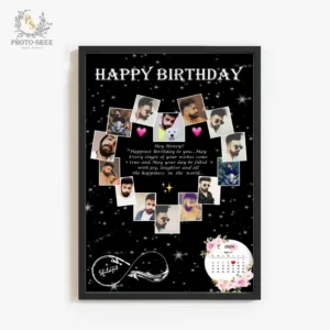 Love collage Birthday Photo frame A4 Size Photosree